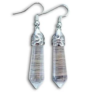 Pendientes de cristal transparente - pendientes de una sola punta - Imagen 1 de 6