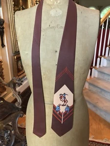 Vintage, Never Used 1940’s PALM ISLAND OF MIAMI COWBOY RODEO TIE - Picture 1 of 10