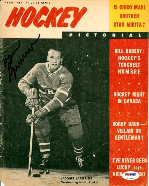 Jacques Laperriere Auto Signed Hockey Pictorial Magazine Cover Canadiens PSA/DNA - Image 1 of 1