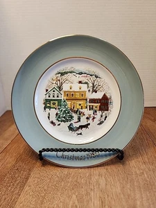 Avon Christmas Plate Series 1980 octava edición Country Christmas Wedgewood - Imagen 1 de 3