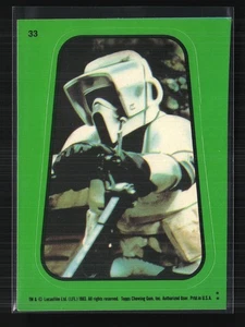 1983 Topps Star Wars Return of the Jedi Stickers #33A Biker Scout (Green) - NM - Picture 1 of 2