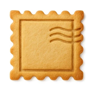 Postage Stamp Cookie Cutter & Stamp 4x4" for Baking Fondant Clay Embosser Gifts - Picture 1 of 6