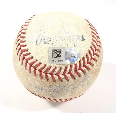 2021 NY Mets @ Pirates Game-Used Baseball Wilmer Difo/Marcus Stroman COA - Image 1 of 3