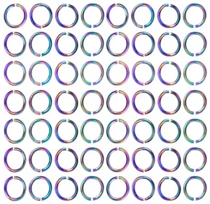 Rainbow Jump Rings 3.5-6mm Metallic Metal Jewelry Findings Jewellery Split Open - Picture 1 of 7
