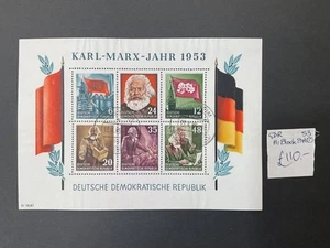 Sellos de la RDA alemana. 1953. G 53. Mi bloque 8 a. Usado #c510 - Imagen 1 de 2
