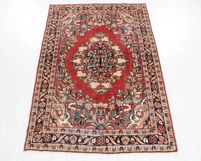 Alfombra tribal antigua coleccionable anudada a mano excelente 7' x 4' 6" Foto 1 de 4