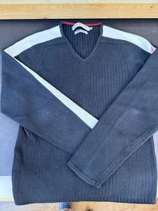 Tommy Hilfiger Women's Sleeve Spellout Mock Neck 1/4 Zip Sweater Size XL - Picture 1 of 4