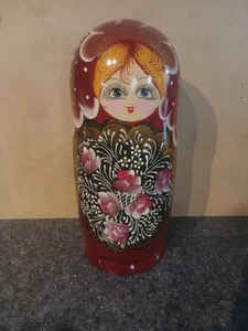 Russian Handpainted Nesting Doll 10Dolls  - Picture 1 of 3