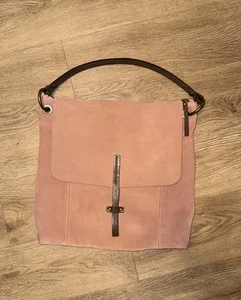 Borsa Sundance nuova senza etichette made in Italy scamosciata con bordo in pelle - Foto 1 di 9