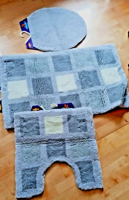 Badteppich Set Debby 60 cm x 100 cm Flanell - Bild 1 von 2