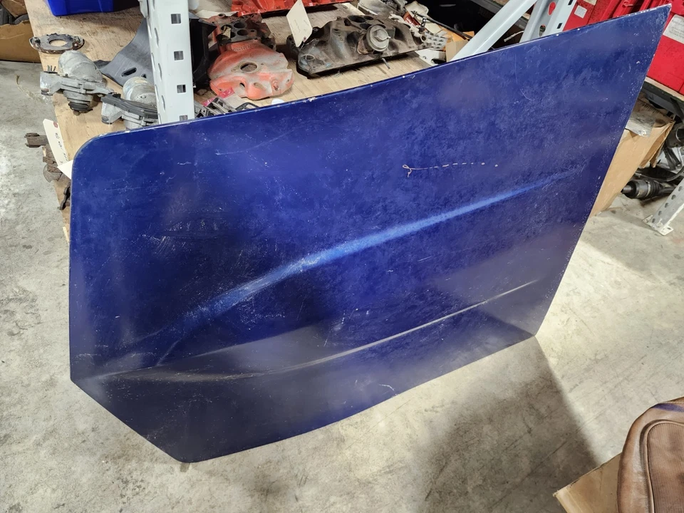 Campana extractora de fibra de vidrio original GM 1969 a 1972 C3 Corbettes usada buena OEM azul como está Foto 1 de 4