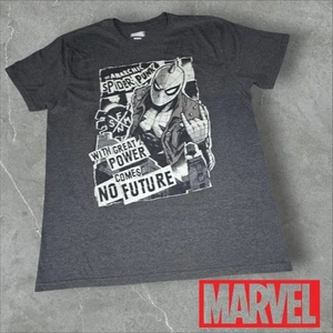 Unisex Marvel The Anarchic Spider Punk Great Power No Future Tee Heather Grey L - Picture 1 of 6