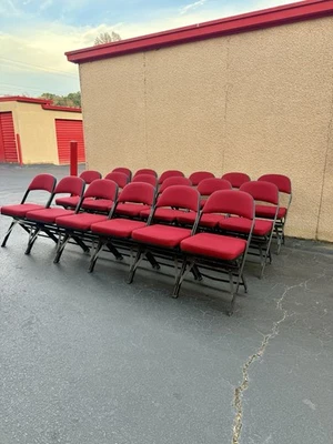 Sillas plegables de tela roja Spec Seats GS100 Foto 1 de 4