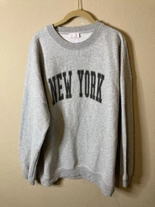 Felpa donna grigia Pink Lily New York taglia 2X (XXL) donna - Foto 1 di 4