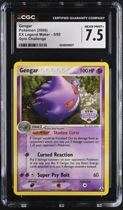 Pokemon 2005 CGC 7.5 NEAR MINT+ Gengar Gym Challenge Promo Ex Legend Maker 5/92 - Picture 1 of 2