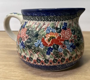 Polish Pottery  Stoneware Small Pitcher/Jug UNIKAT - T. Liana #3858 - Picture 1 of 7