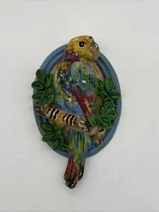Antique Hubley Cast Iron Parrot Door Knocker • Tropical Macaw - Picture 1 of 12
