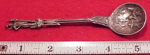 Antik Sterling Silber Andenken Löffel Indisch SARATOGA FEDERN RUND Schale 20,4 g - Bild 1 von 13