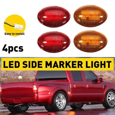 Luz de señalización lateral LED para camioneta Ford F350 F450 F550 Super Duty X4 1999-2010 EE. UU. Foto 1 de 4