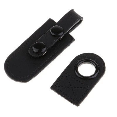 1 Pair PU Leather With Metal Hook, Toggle Buckle For Coat Jacket Fasteners - Image 1 of 3