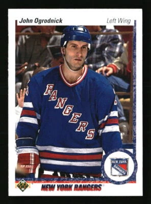 John Ogrodnick 1990-91 Upper Deck #258a New York Rangers - Image 1 of 2