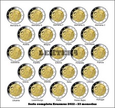 23 X 2 E. 2022 - 35 ANNIVERSARY ERASMUS PROGRAM - COMPLETE SERIES - UNCIRCULATED