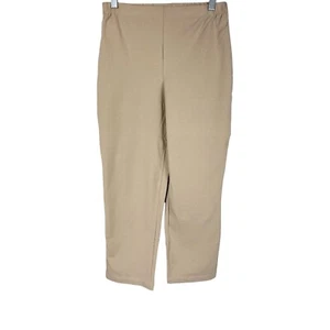 Women with Control Set of 2 Straight Leg Knit Crop Pant Khaki/Black X-Small Size - Picture 1 of 4