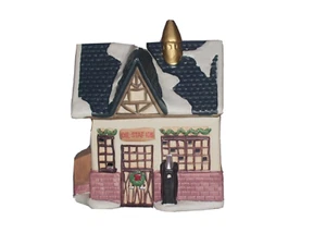 Oil Station Christmas Village Hand Painted In Box I Found No Chips or Flaws - Picture 1 of 11