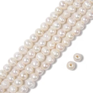 2.0mm Hole Fresh Water Pearl Potato Shape Beads 8mm 10mm 12mm 13mm 10.5" Strand - Picture 1 of 6