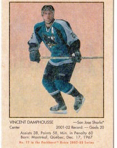 2002-03 (SHARKS) Parkhurst Retro Minis #77 Vincent Damphousse