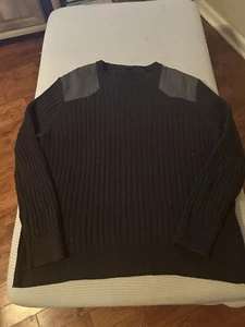PATAGONIA Iron Forge Fog Cutter Slate Gray Black Commando Knit Sweater Mens XL - Picture 1 of 8