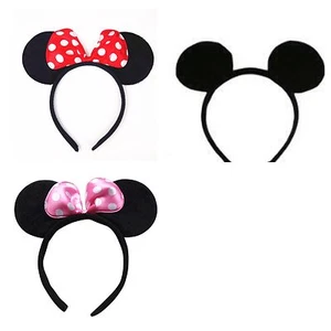 Minnie&Mickey Mouse Ears Headband/Bows,Girls/Boys Fancy dress/Xmas/Hen Parties - Picture 1 of 15