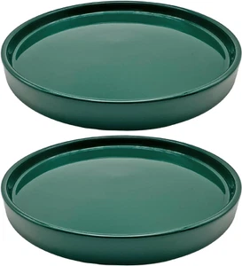 2 Pack Ceramic Plant Saucer Pot Tray 8 Inch, Planter Saucers 4 5 6 7 8 9 10 11 1 - Picture 1 of 12