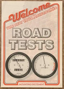 KAWASAKI 1981 RANGE ROAD TESTS Motorcycle Re-Prints Sales Brochure AR50 AE50 ++ - Picture 1 of 3