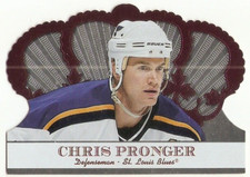 CHRIS PRONGER RED PARALLEL 2000-01 PACIFIC CROWN ROYALE 89 ST. LOUIS BLUES