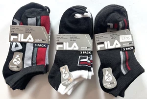 9 PAIRS FILA Boys no show SOCKS SIZE 6-8 LL75 - Picture 1 of 1