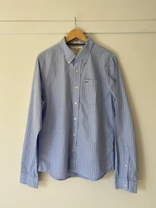 Abercrombie & Fitch Blue & White Stripe Men's Long Sleeve XXL Button Up Shirt - Bild 1 von 10