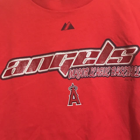 Los Angeles Angels MLB T-Shirt Men’s Small Majestic Mike Trout Shohei Ohtani Red Cover