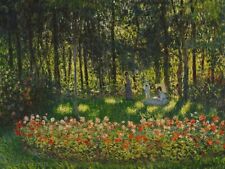 Claude Monet: In the Garden, the Artist's Family Giclee Canvas Print