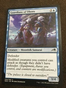 GUARDIANS OF OBORO MTG Magic Cards KAMIGAWA NEON DYNASTY COMMON - Picture 1 of 1