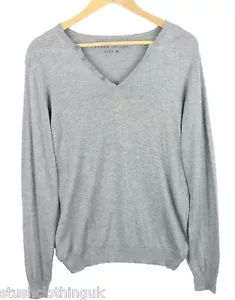 Eleven Paris Hombre de Punto Básico Tirar V Tunisien Jersey Gris (EPTP001) - Imagen 1 de 4