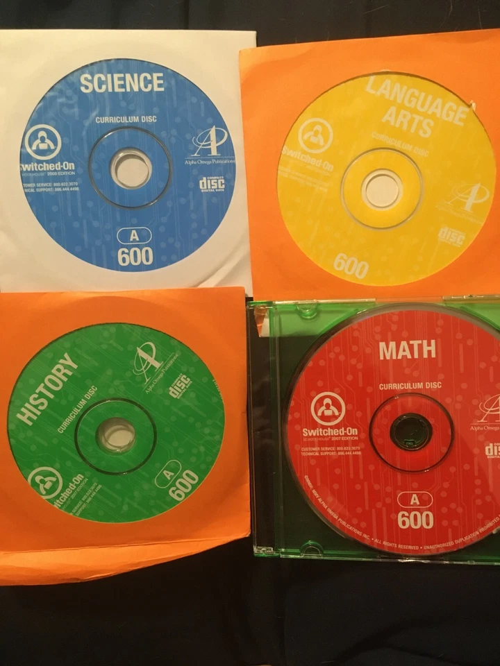 Switched on Schoolhouse, 6th grade 4’subject complete free ship, AOP SOS - Image 1 of 1