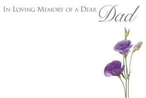 ShredAstic® DAD In Loving Memory small FUNERAL Florist Message Cards 6x9cm - Picture 1 of 15