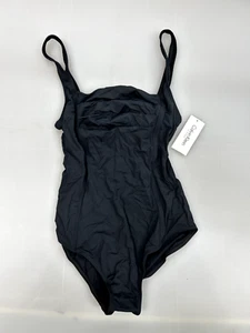 CK Calvin Klein Size 8 Women's Solid Black 1-Piece SwimSuit Summer Swim Suit - Picture 1 of 2