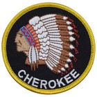 Cherokee Patch - Embroidered Headdress Badge 3" (Iron On)