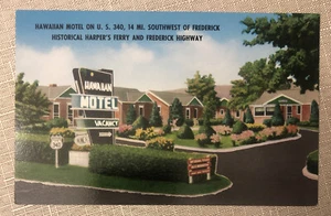 Hawaiian Motel ~ Knoxville Maryland Postcard US 340 - Picture 1 of 2