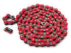 Bicycle Chain Red Bmx Fixie 1/2 X 1/8 Inches 112 Links Left 13.6Oz Chain Lock