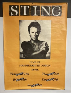 Sting Live At Hammersmith Odeon April Tour Poster Large 55 x 40 - Picture 1 of 11