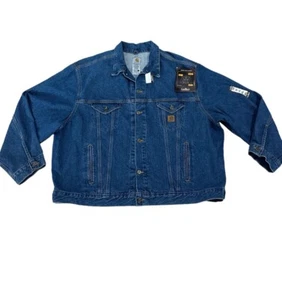 Vintage Carhartt Jean Trucker Jacket Men 3XL Blue Denim J12 DST Made In USA NWT - Picture 1 of 16