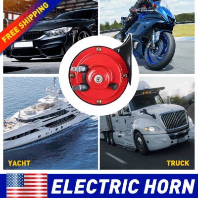 Para Motocicleta Coche Camión SUV Barco 12V 300DB Súper Fuerte Tren Bocina Impermeable Foto 1 de 4